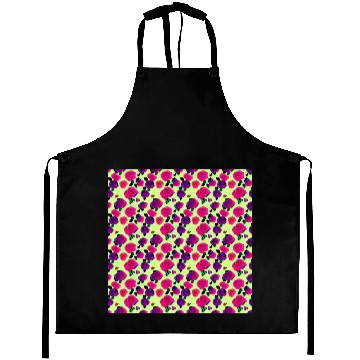 Discover Purple Pink roses yellow background Aprons