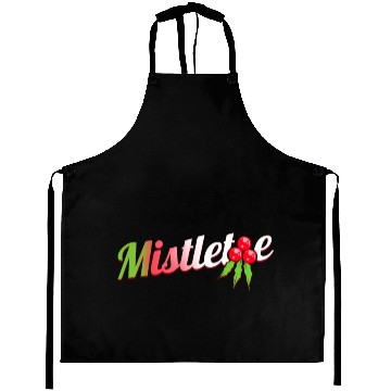 Discover Green Red White Mistletoe Logo For Christmas Aprons