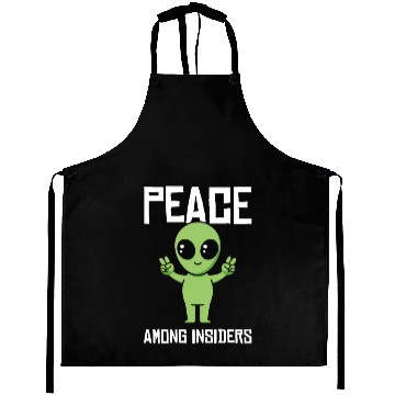 Discover Alien Peace Alien Head Martian Space Outsider Aprons