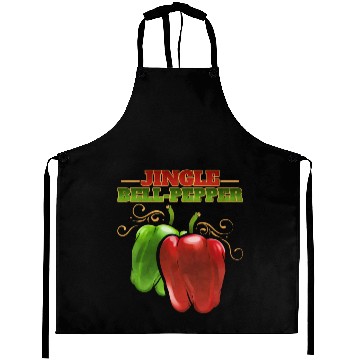 Discover Red And Green Jingle Bell Pepper For Christmas Aprons