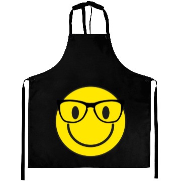 Discover Nerd Smile Face Emoticon Eyeglasses Nerd Smiley Aprons