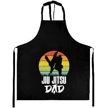 Discover Jiu-Jitsu Dad BJJ Father Vintage Martial Arts MMA Aprons