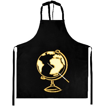 Discover Globe Icon. Geography Teacher. Education symbol Aprons