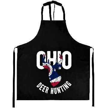 Discover Ohio Deer Hunting Buck Stag Hunter Aprons