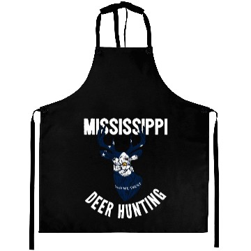 Discover Mississippi Deer Hunting Buck Stag Hunter Aprons