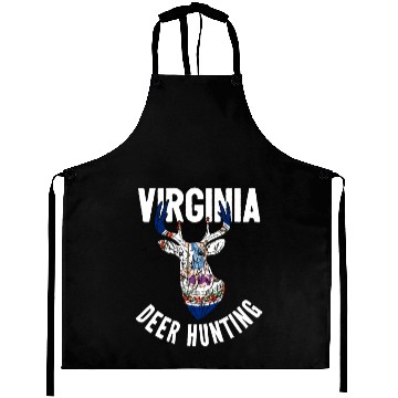 Discover Virginia Deer Hunting Buck Stag Hunter Aprons