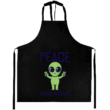 Discover Area 51 Peace Alien Head Martian Space Outsider Aprons