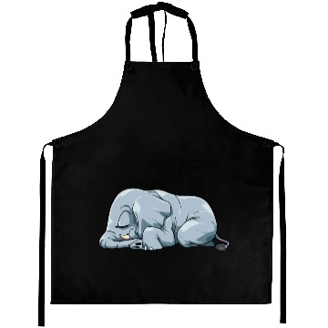 Discover Cute Sleeping Elephant for a Elephant Lover Aprons