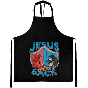 Discover Jesus has your back - jesus Aprons