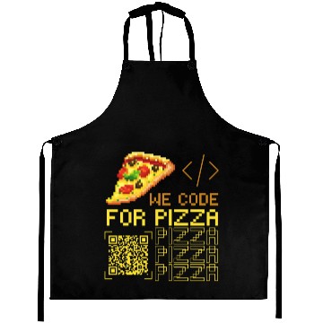 Discover We Code For Pizza | Software Developer Memes Aprons