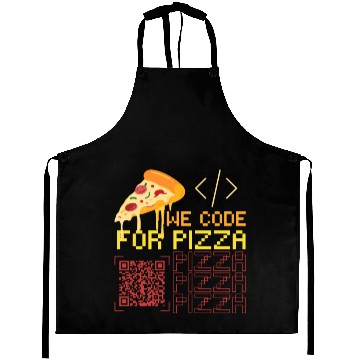 Discover We Code For Pizza | Software Developer Meme Aprons