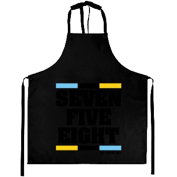 Discover Seven Five Eight (White) Aprons
