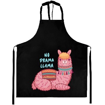 Discover Llama Funny No Drama Llama Lover Aprons