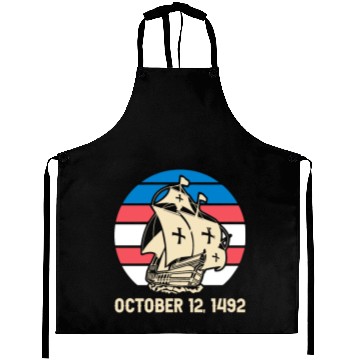 Discover Columbus Day 1492 Aprons