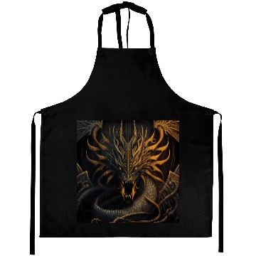 Discover Dark fantasy dragon cover version 2 Aprons