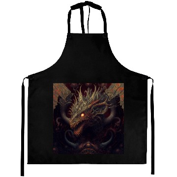 Discover Dark fantasy dragon cover version 3 Aprons