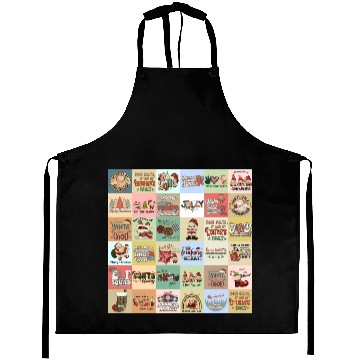 Discover Christmas Patchwork Vintage Pattern Aprons