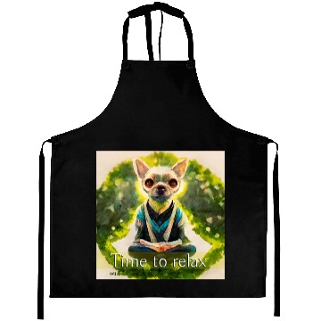 Discover dog relaxion, buddhist chihuahua Aprons