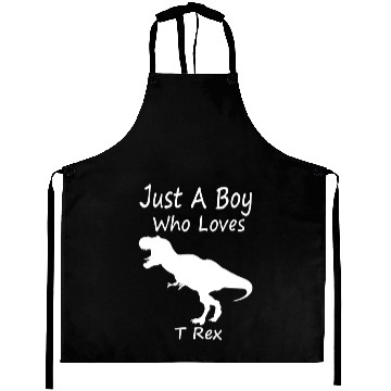 Discover Cool Silhouette Just a Boy Who Loves T rex Aprons
