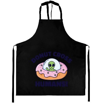 Discover Space Area 51 Donut UFO Cute Alien Head Aprons