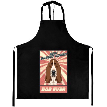 Discover Best Basset Hound Dad Ever I Basset Lover Aprons