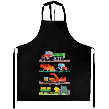 Discover Farm Vehicles Tractor Lover Aprons