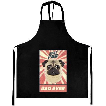 Discover Best Pug Dad Ever I Pug Lover Aprons