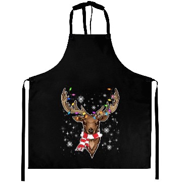 Discover Reindeer Plaid Deer Buffalo Holiday Christmas Aprons