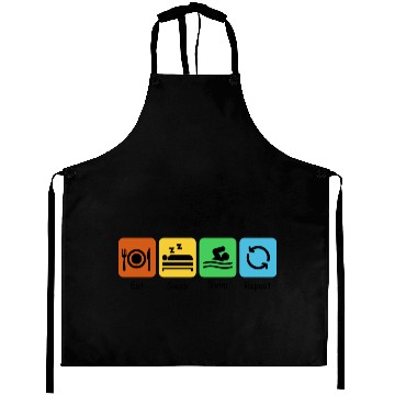 Discover Eat, Sleep, Swim, Repeat | Swimming Lover Aprons