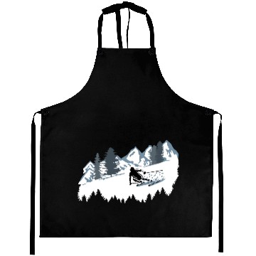 Discover Skier and Mountains, Skiing Aprons