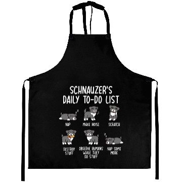 Discover Schnauzer Daily To Do List Aprons