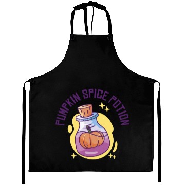 Discover Pumpkin Spice Potion Coffee Enthusiast Halloween Aprons