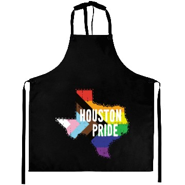 Discover Houston Pride Gay Lesbian Queer Texas Rainbow Flag Aprons