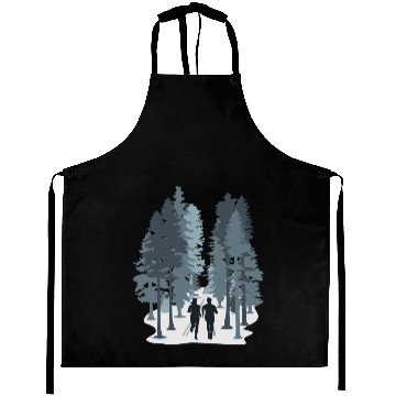 Discover Trail Running, Running Couple in Forest Aprons
