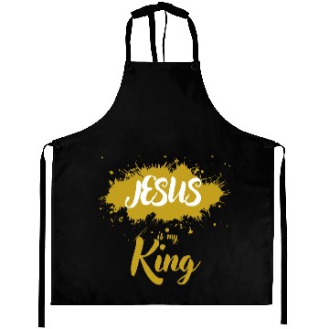 Discover JESUS is my King golden light Aprons