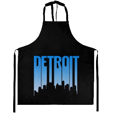 Discover Detroit Michigan Skyline Aprons