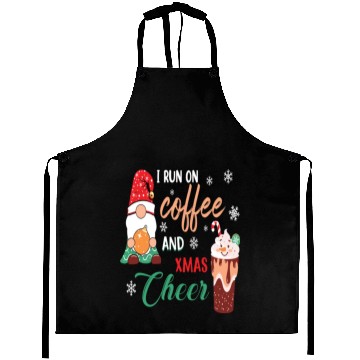 Discover I RUN ON COFFEE AND CHRISTMAS CHEER Aprons