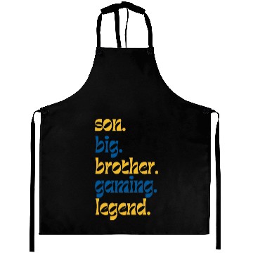 Discover SON BROTHER GAMING LEGEND for gamer typography Aprons