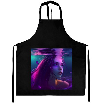 Discover purple mermaid underwater Aprons