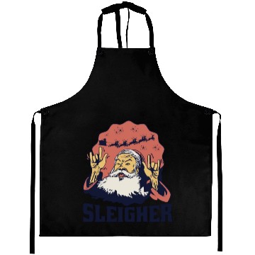 Discover Heavy Metal Santa Sign of the Horns Aprons