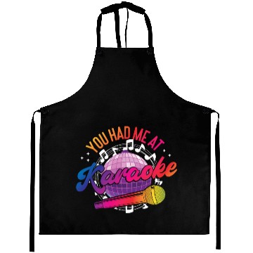Discover Karaoke Singer 80s Retro Disco Aprons
