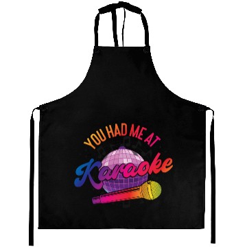 Discover Karaoke Singer 80s Retro Disco Aprons