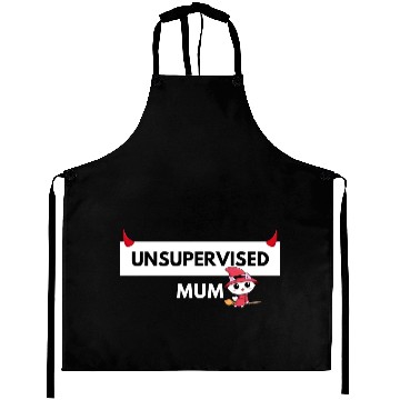 Discover UNSUPERVISED MUM FUNNY CUTE DESIGN Aprons