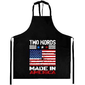 Discover Two Words Made In America Aprons