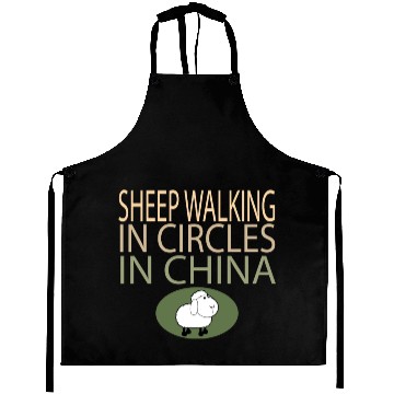 Discover SHEEP WALKING IN CIRCLES IN CHINA Aprons