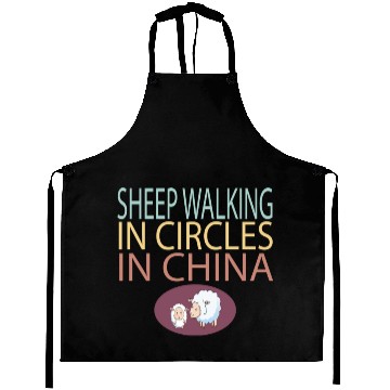 Discover SHEEP WALKING IN CIRCLES IN CHINA Aprons