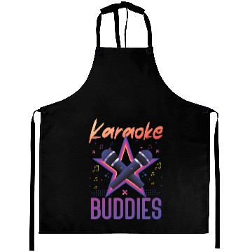 Discover Karaoke Singer Friends Besties 80s Aprons