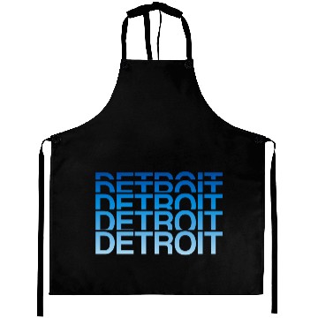 Discover Stacked Detroit Michigan Text Aprons
