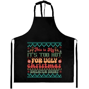 Discover retro vintage pink santa claus Aprons
