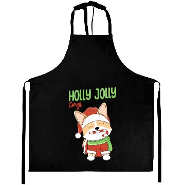 Discover Holly Jolly Corgi Aprons